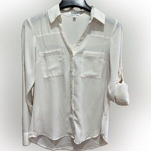 Express Portofino Classic White Button Down Shirt S